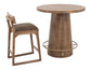 Balam - 24" Upholstered Barstool (Set of 2) - Light Brown / Dark Brown