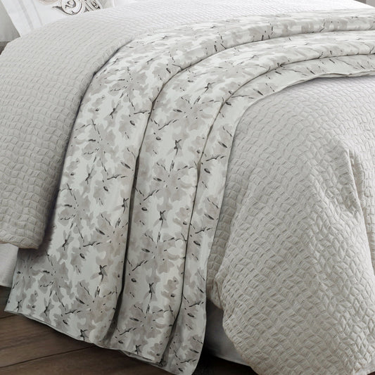 Warshack Inkblot - King Duvet Cover - Gray