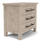 Bennett - Three Drawer Nightstand - Frosted Gray