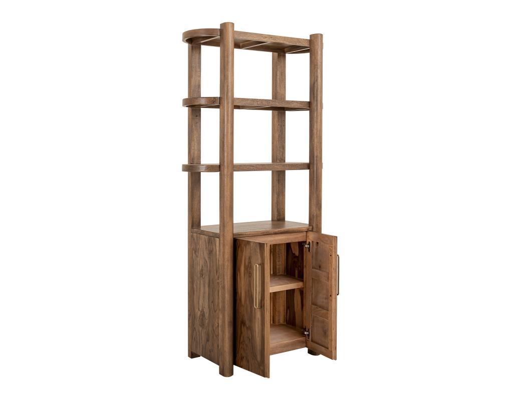 Balam - Wall Unit With Electric Fireplace Insert - Light Brown