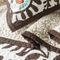 Rebecca - Twin Paisley Reversible Quilt Set (Set of 2) - Turquoise / Brown