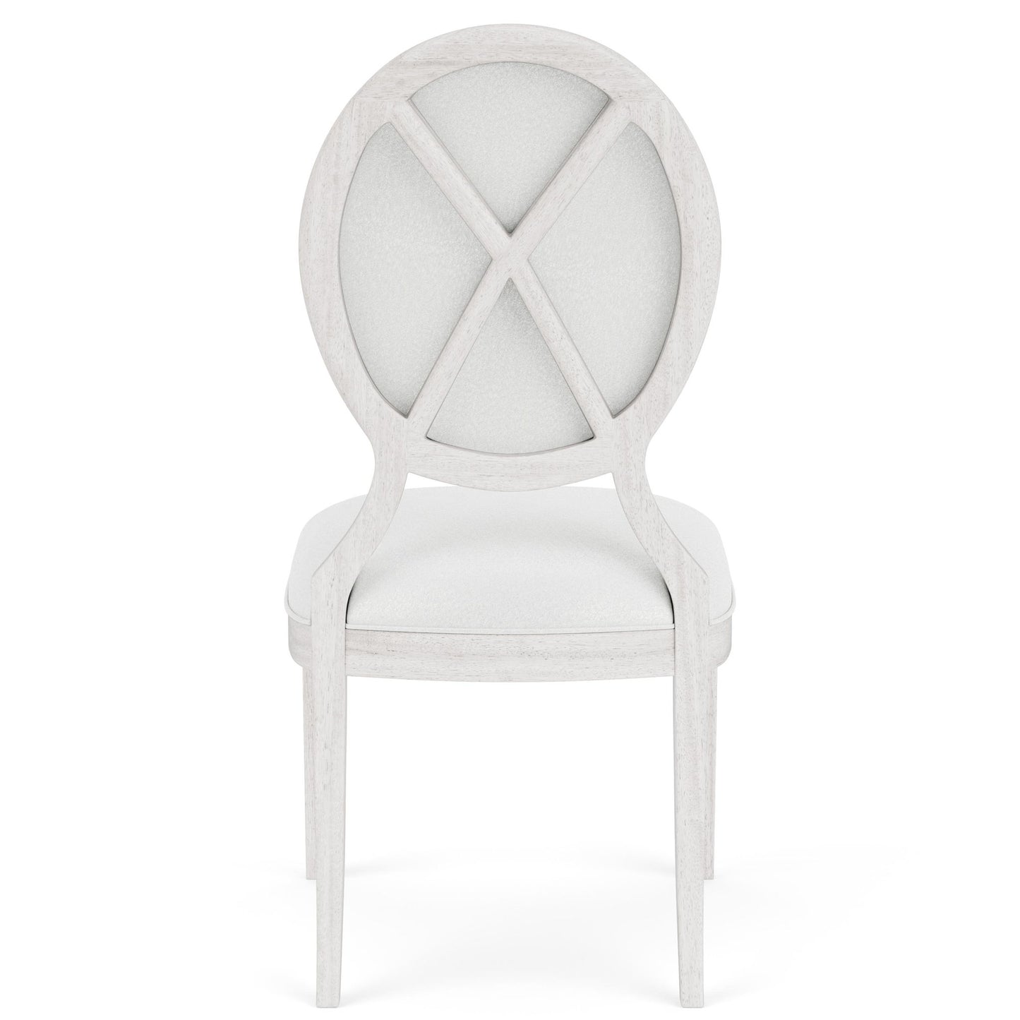Hepburn - Oval Back Upholstered Side Chair (Set of 2) - White