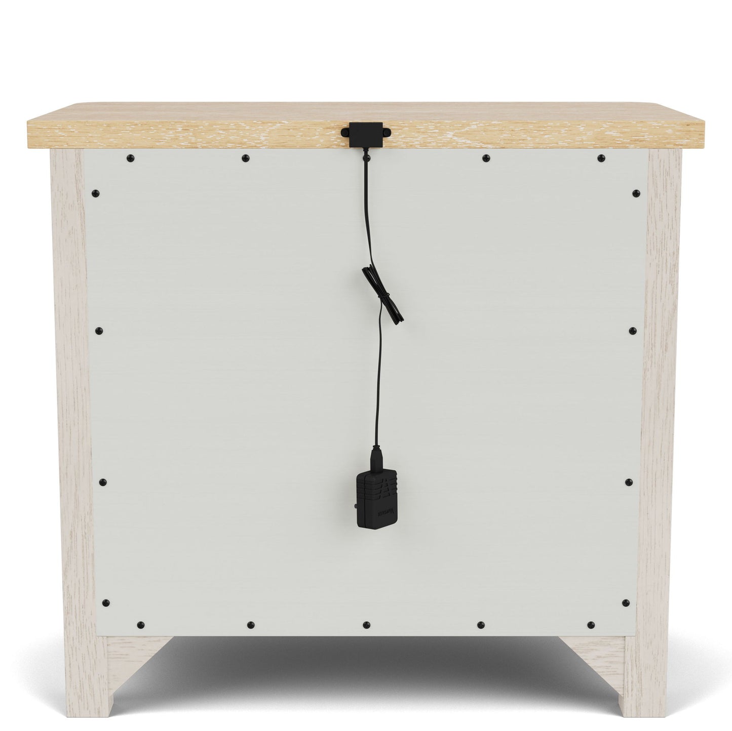 Glenndale - Two Drawer Nightstand - Aged White / Wheat