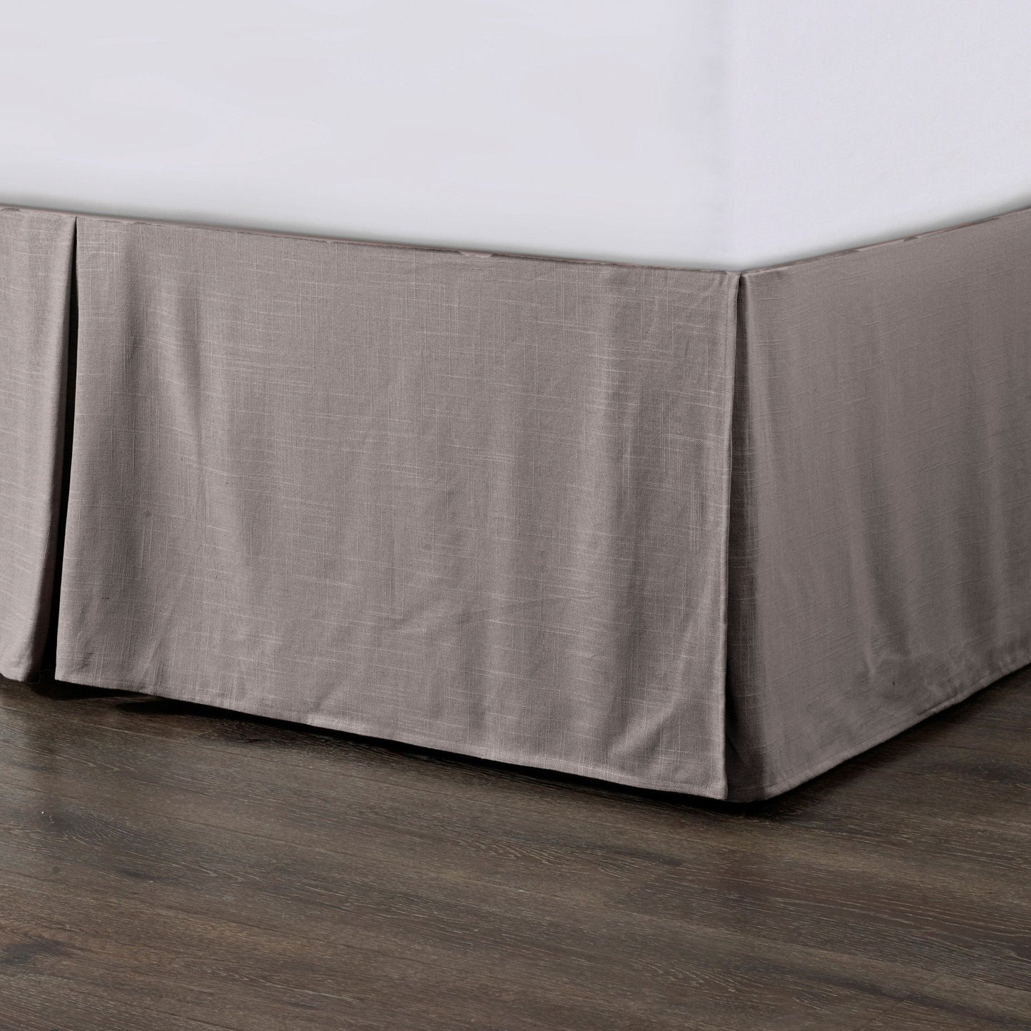 Hera - King Washed Linen Tailored Bed Skirt - Taupe