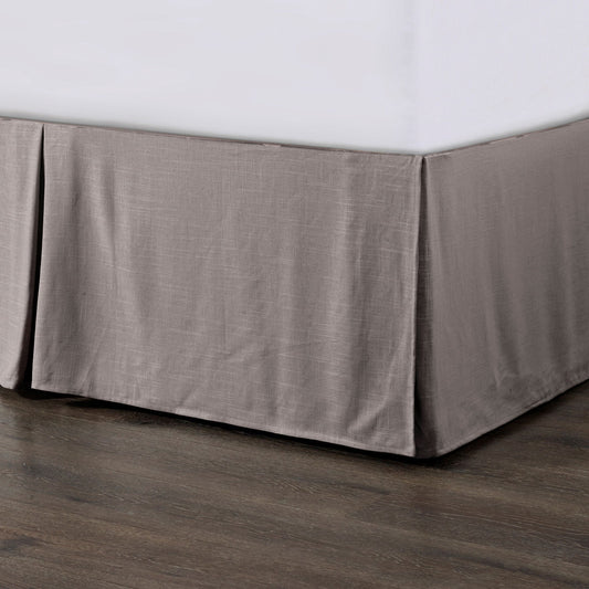 Hera - King Washed Linen Tailored Bed Skirt - Taupe