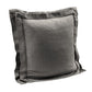Luna - Double Flanged Washed Linen Pillow - Slate