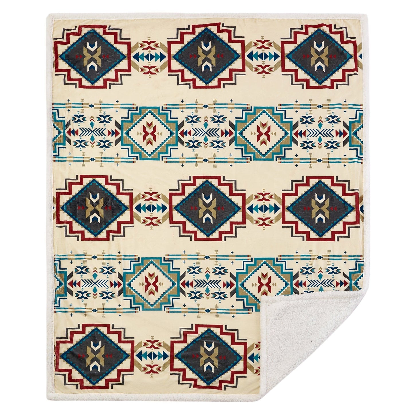 Campfire - Spirit Valley Campfire Sherpa Throw - Multi Color