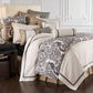Liza White Matelasse - Queen Coverlet Set (Set of 4) - White / Black