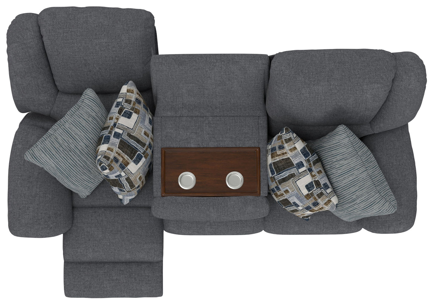 Trifecta - Sofa With 3 Recliners and Drop Down Table