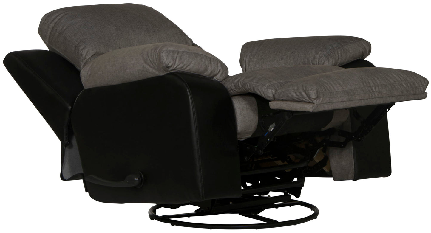 Felix - Swivel Glider Recliner - Black / Granite