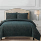Hayworth - Queen Comforter Set (Set of 3) - Deep Teal / Gold