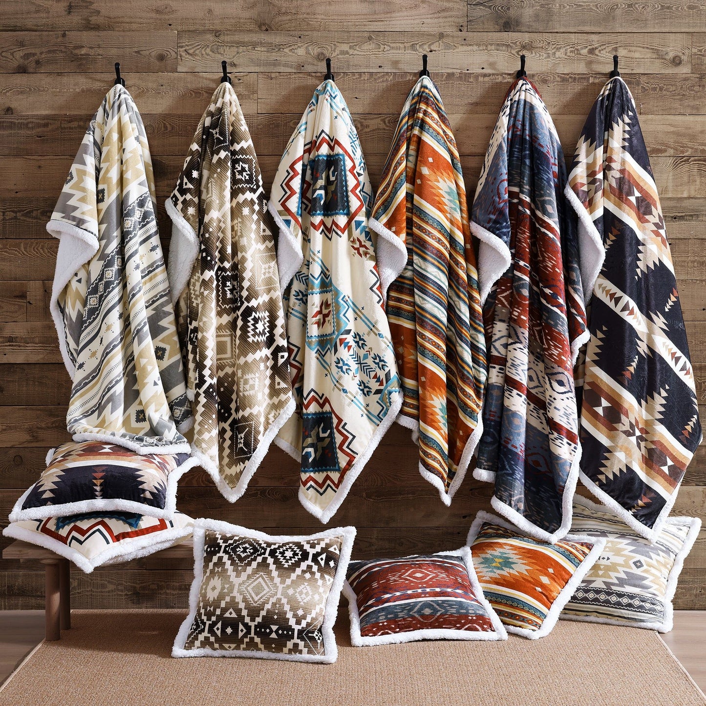 Campfire - Spirit Valley Campfire Sherpa Throw - Multi Color