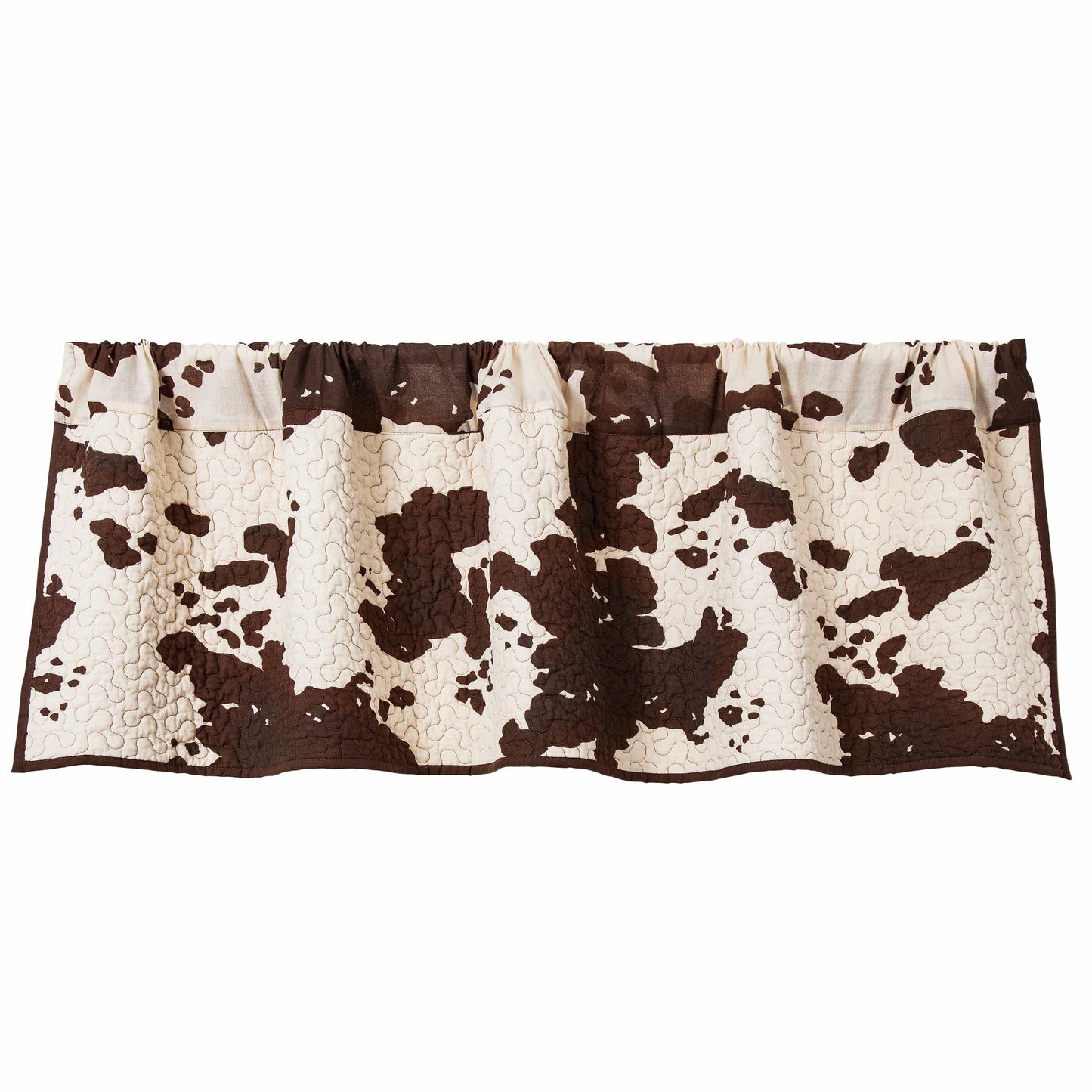 Elsa Cowhide - Reversible Quilted Valance - Chocolate