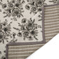 Lyla - Full/Queen Reversible Floral Print Quilt Set (Set of 3) - White / Brown