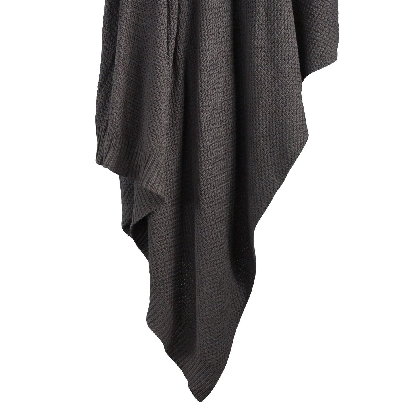 Cotton Knit - King Blanket - Slate
