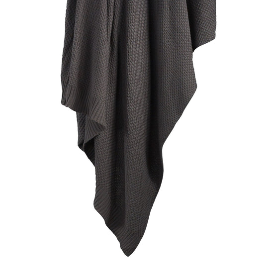 Cotton Knit - King Blanket - Slate
