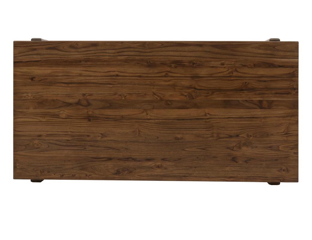 Silver - Rectangular Dining Table - Brown