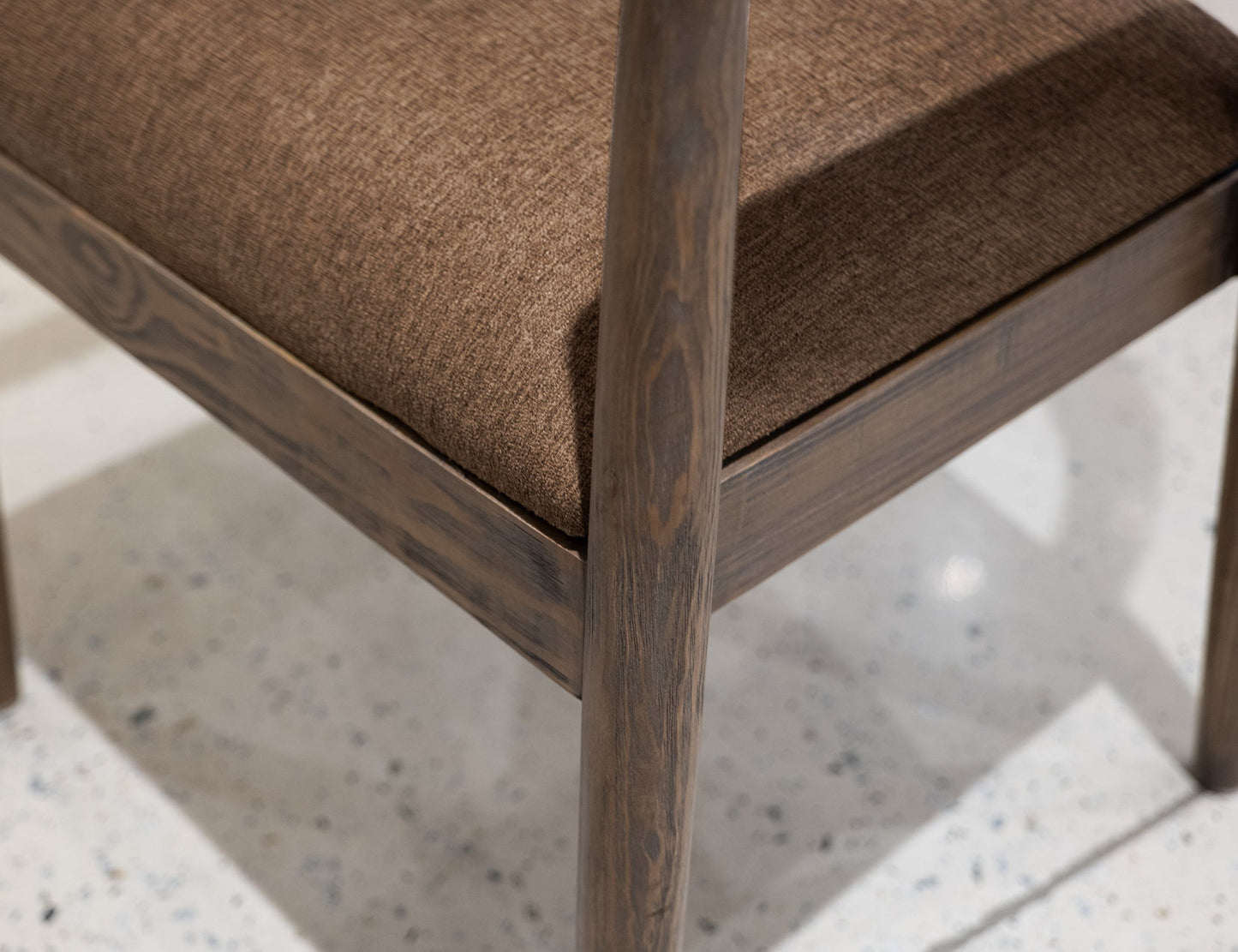 Natural Teca - Wooden Armchair - Quartersawn Oak / Marooned Brown