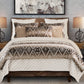 Chalet - Queen Aztec Duvet Cover Set (Set of 3) - White / Brown