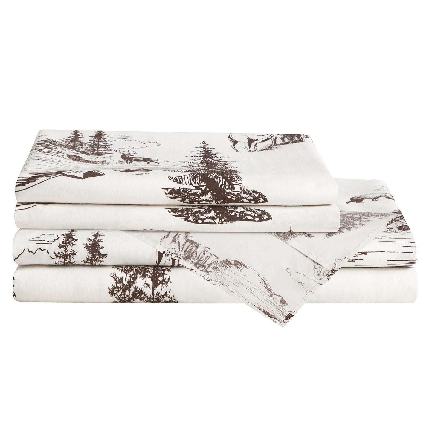 White Pine - Full 200TC Cotton Sheet Set (Set of 4) - White