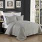 Matelasse - Queen Duvet Cover Set (Set of 3) - Gray