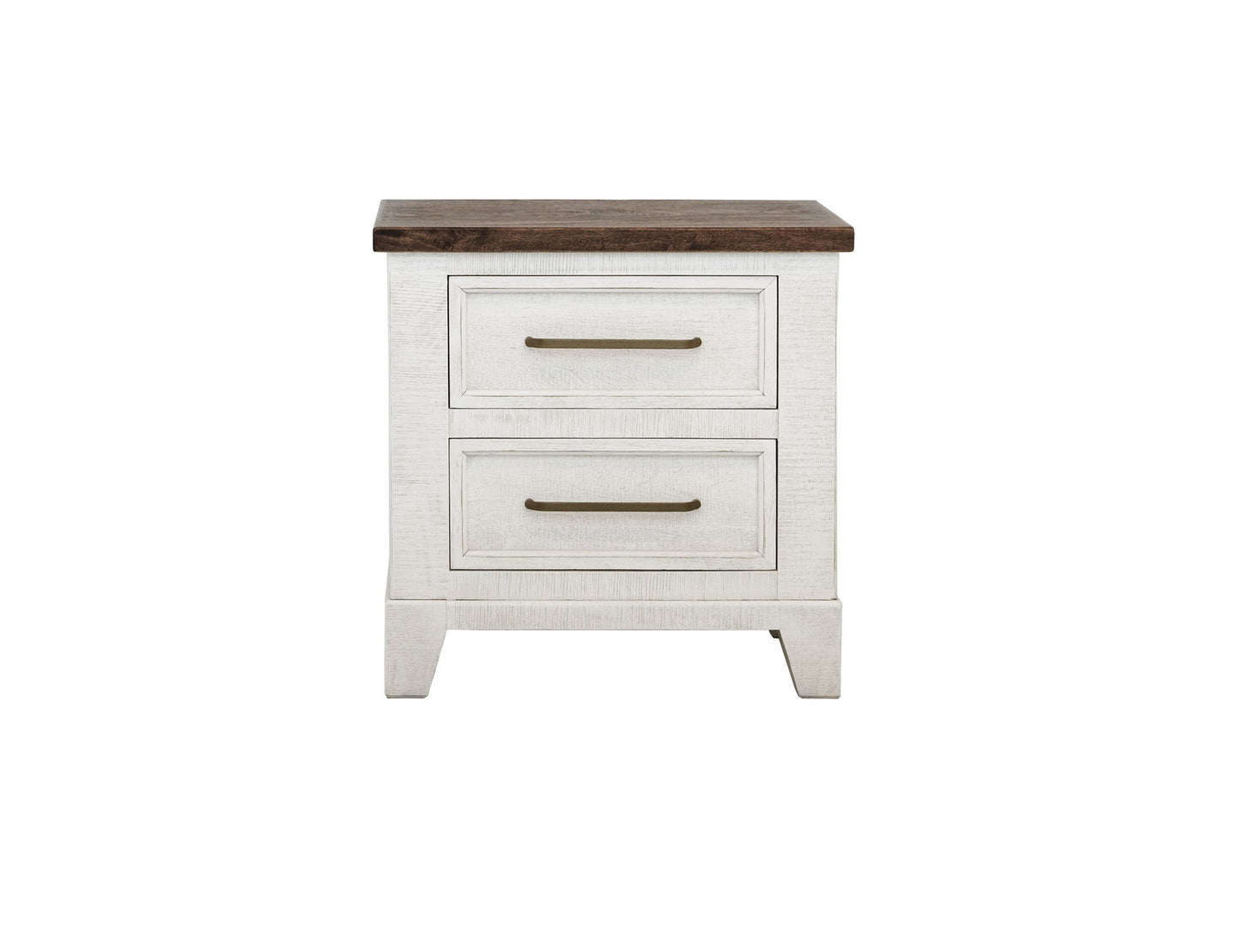 Stoa - 2 Drawer Nightstand - White / Brown
