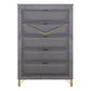Symmetry - 5 Drawer Chest - Charcoal