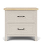 Glenndale - Two Drawer Nightstand - Aged White / Wheat