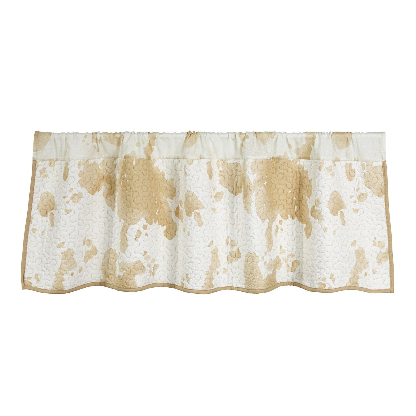 Elsa Cowhide - Reversible Quilted Valance - Light Tan
