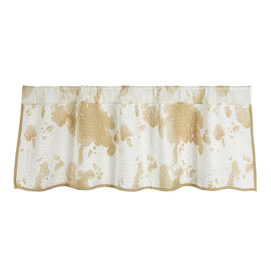 Elsa Cowhide - Reversible Quilted Valance - Light Tan