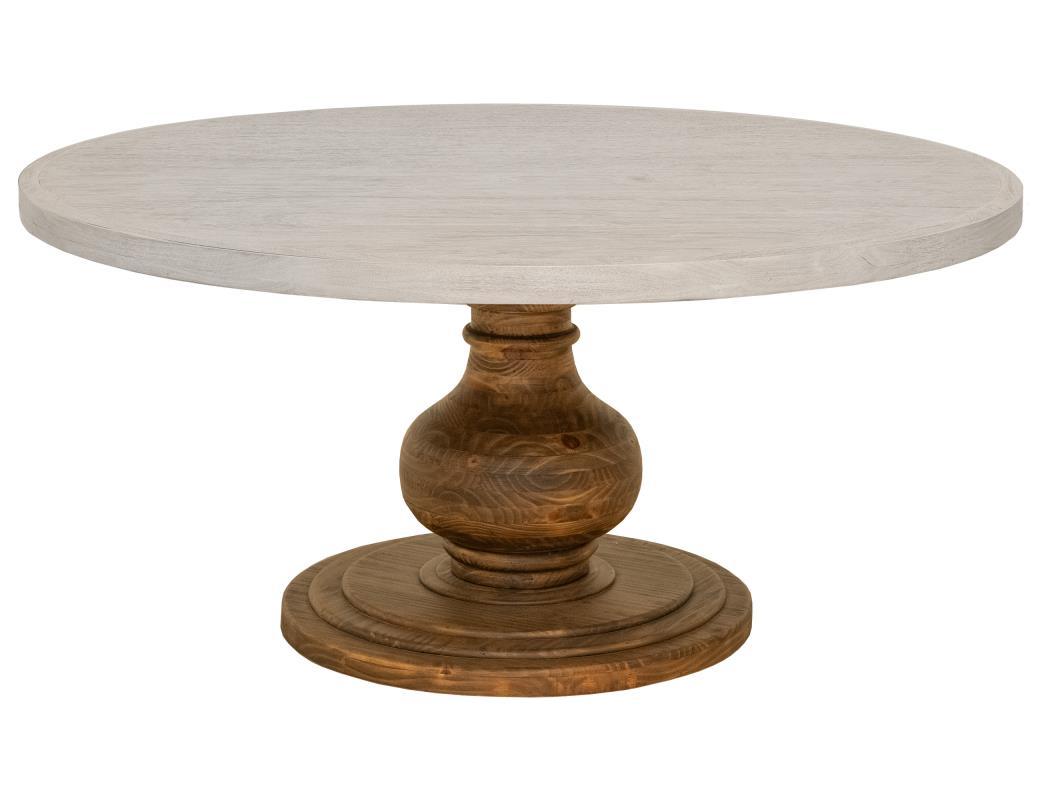Lumiere - Round Pedestal Table - Brown