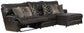 Como - 3 Piece Italian Leather Match Reclining Sectional