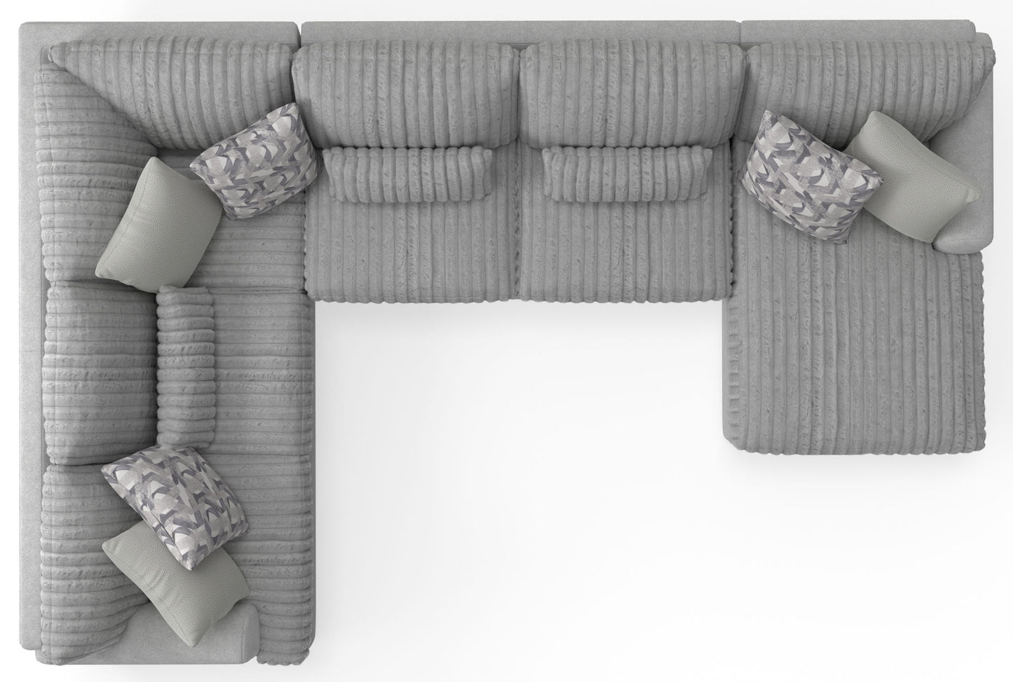 Titan - Sectional With Comfort Coil Seating And Accent Pillows Included
