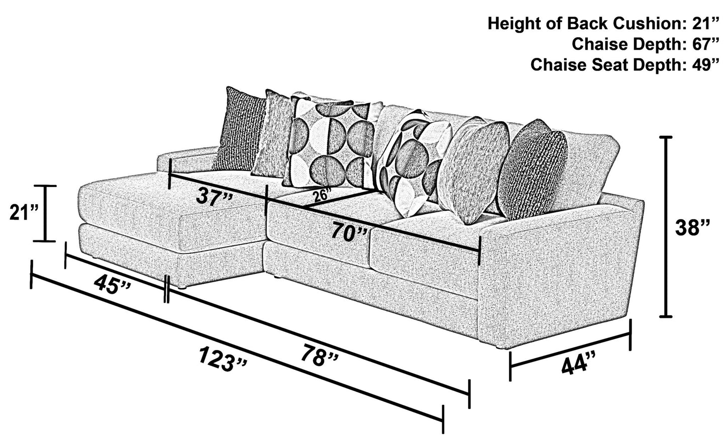 Arlo - Oversized Sofa Chaise