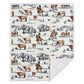 Campfire - Ranch Life Western Toile Campfire Sherpa Throw - Duffle Bag