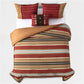 Calhoun - King Comforter Set (Set of 5) - Red / Brown