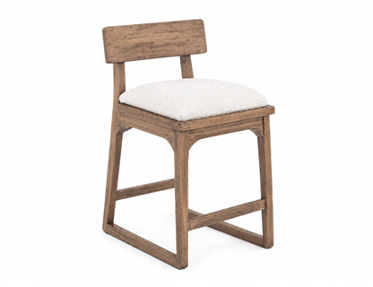 Balam - Upholstered Barstool (Set of 2) - Brown / Beige