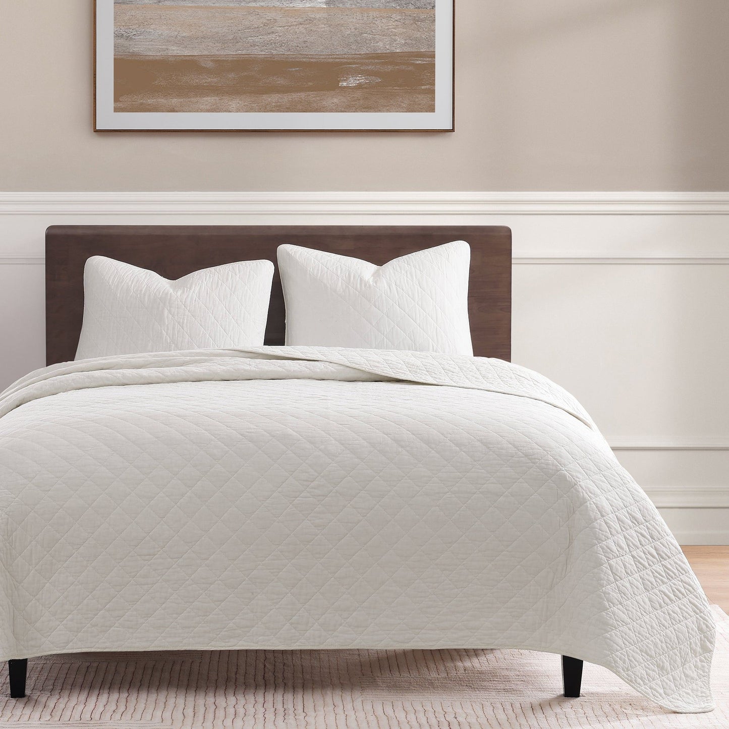 Cotton Comfort - King Quilt Set (Set of 3) - White
