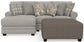 Livingston - Sectional With Comfort Coil Seating, 40" Cocktail Ottoman And Accent Pillows Included