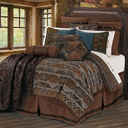 Rio Grande - Queen Duvet Cover Set (Set of 7) - Brown