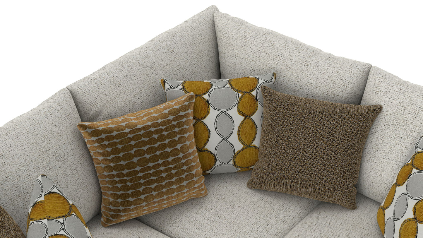 Tori - Sectional With Comfort Coil Seating And Accent Pillows Included