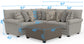 Livingston - Sectional With Comfort Coil Seating, 40" Cocktail Ottoman And Accent Pillows Included