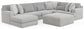 Logan - Upholstered Sectional With Comfort Coil Seating - 46" Cocktail Ottoman And Accent Pillows Included