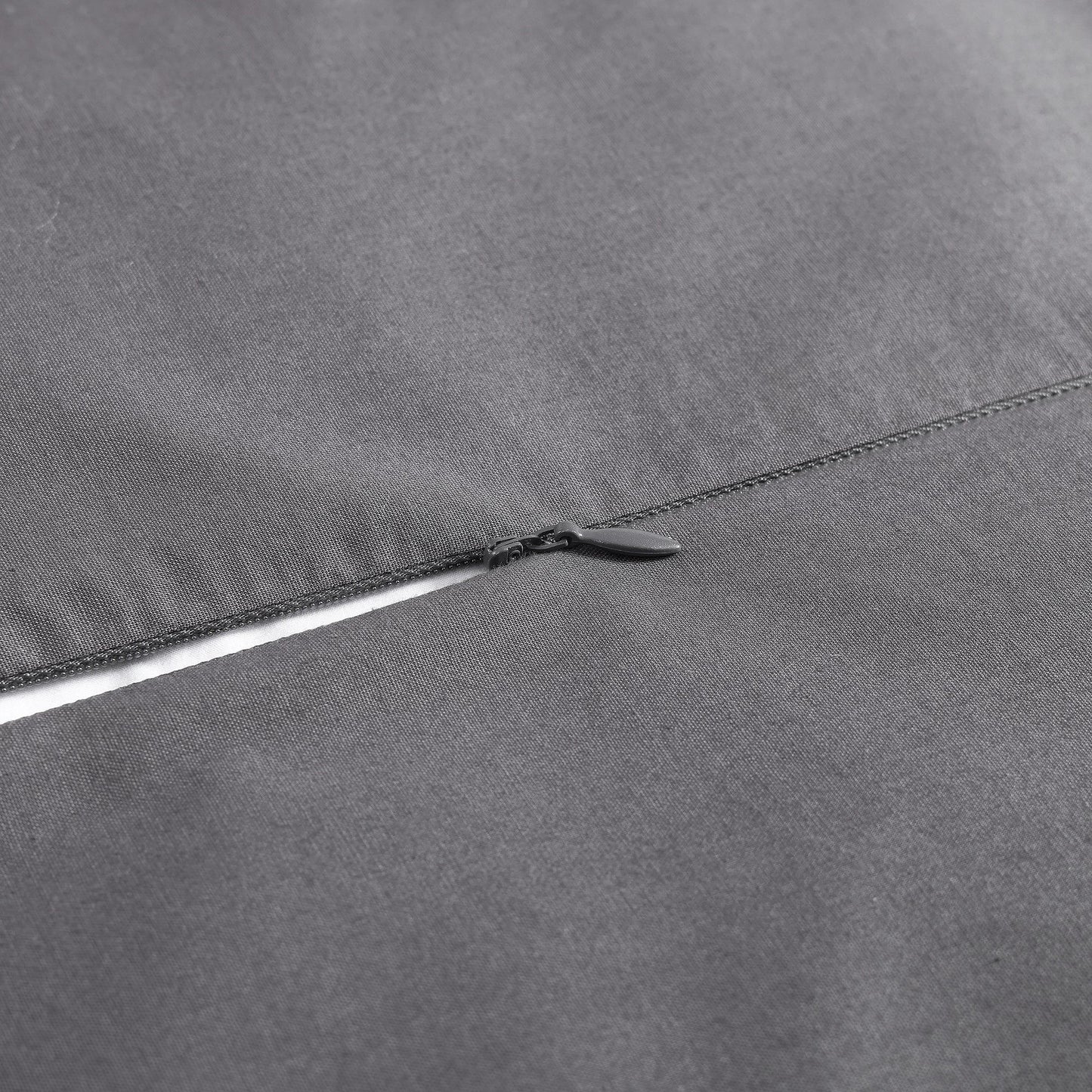 Stonewashed Cotton Waffle Weave - King Duvet Cover Set (Set of 3) - Slate