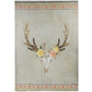 Desert Skull - 20" x 29.5" Bohemian Canvas Wall Art  - Cream