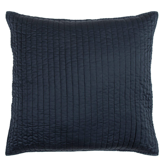Satin Channel - Quilted Euro Sham - Blue