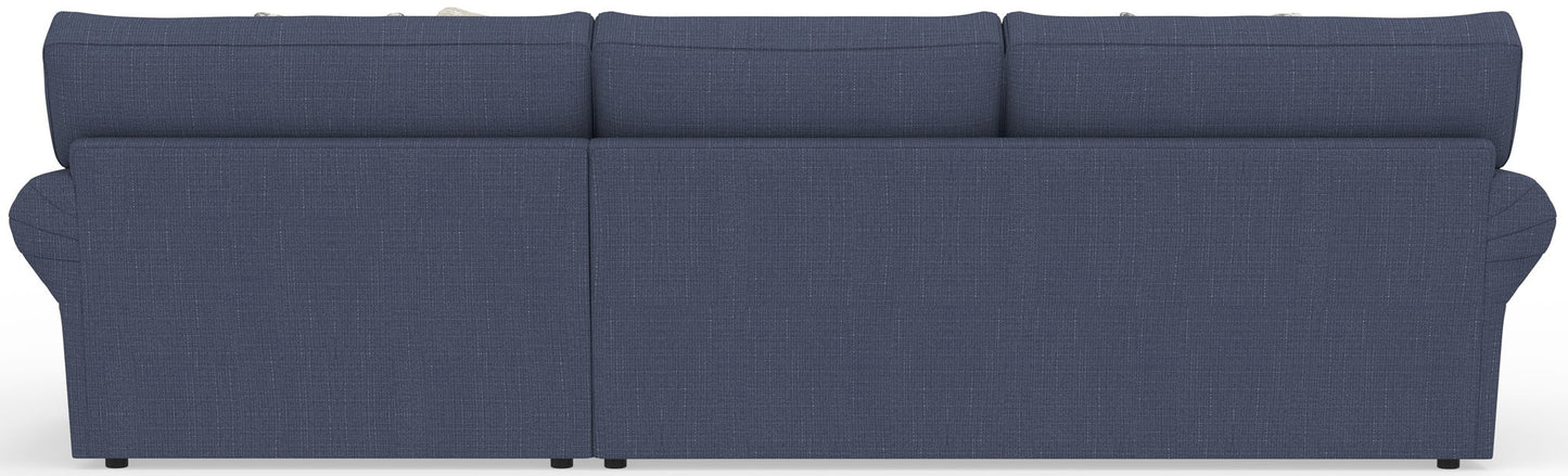 Cape May - Sofa Chaise With Comfort Coil Seating, 41" Cocktail Ottoman And 5 Accent Pillows Included