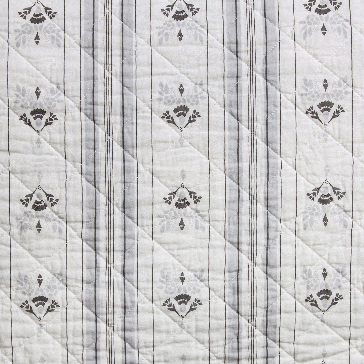 Patchwork Prairie - King Reversible Quilt Set (Set of 3) - Black