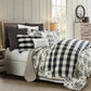 Camille - Full Buffalo Check Comforter Set (Set of 3) - Black / Natural