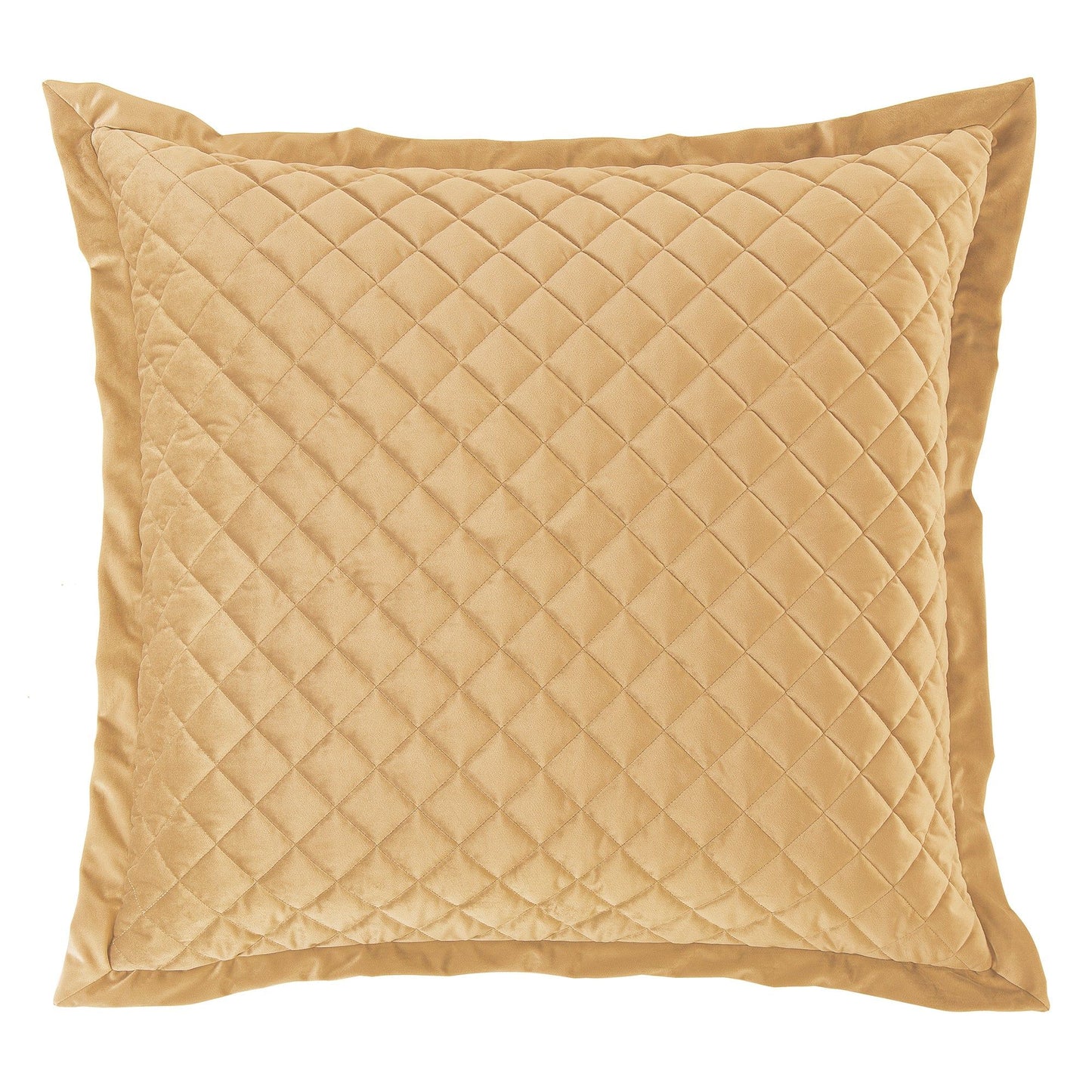 Velvet Diamond - Quilted Euro Sham - Gold